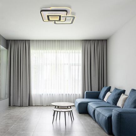 Stropné LED svietidlo s diaľkovým ovládačo 105W, 3000K-6500K, 6900lm, IP20, biela/čierna