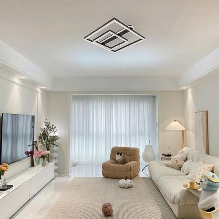 Stropné LED svietidlo s diaľkovým ovládačom 95W, 3000K-6500K, 7000lm, IP20, hnedá