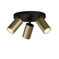 Stropné svietidlo MODRIAN LED GU10 3x8W, IP20, čierna/zlatá