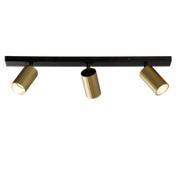 Stropné svietidlo MODRIAN LED GU10 3x8W, IP20, čierna/zlatá