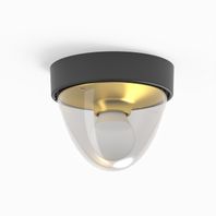 Stropné svietidlo NOOK E27, 10W, IP44, čierna/zlatá, senzor