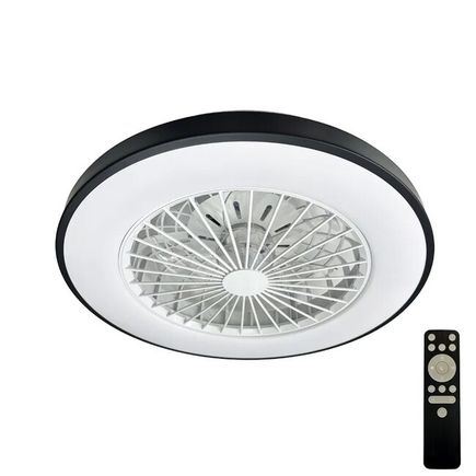 Stropné svietidlo OPAL LED + ventilátor 48W, 3000K-6500K, 3600lm, IP20, DO, čierna/biela