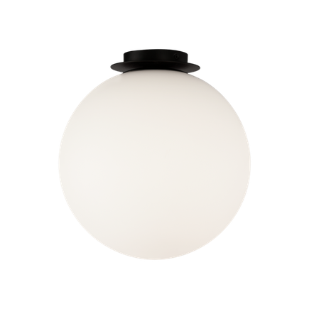 Stropné svietidlo PARMA LED E27, 15W, IP44, čierna/opál