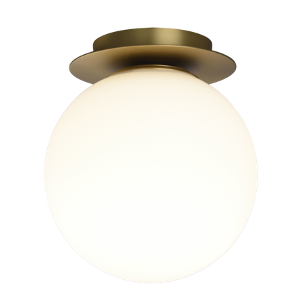 Stropné svietidlo PARMA, LED E27, 1x15W, IP44, opal/zlatá
