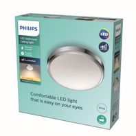 Stropné svietidlo Philips DORIS LED 17W, 1500lm, 313mm, 2700K, IP44, chrómová