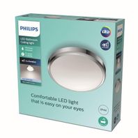 Stropné svietidlo Philips DORIS LED 17W, 1700lm, 313mm, 4000K, IP44, chrómová