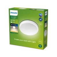 Stropné svietidlo Philips DORIS LED 6W, 600lm, 220lm, 2700K, IP54, biela