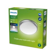 Stropné svietidlo Philips DORIS LED 6W, 640lm, 220lm, 4000K, IP54, nikel