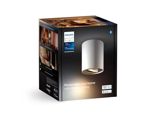 Stropné svietidlo Philips Hue White PILLAR GU10, 4,2W, 2200K-6500K, 400lm, IP20, biela 