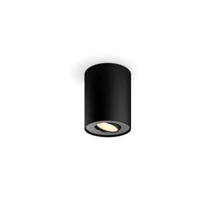 Stropné svietidlo Philips Hue White PILLAR GU10, 4,2W, 2200K-6500K, 400lm, IP20, čierna