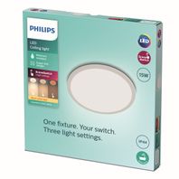 Stropné svietidlo Philips SUPER SLIM LED 15W, 1300lm, 2700K, IP44, biela