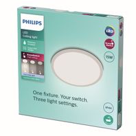 Stropné svietidlo Philips SUPER SLIM LED 15W, 1500lm, 4000K, IP44, biela
