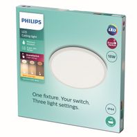 Stropné svietidlo Philips SUPER SLIM LED 18W, 1500lm, 2700K, IP44, biela