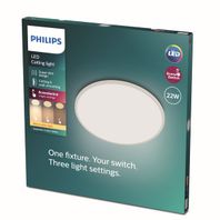 Stropné svietidlo Philips SUPER SLIM LED 22W, 2000lm, 2700K, IP20, biela