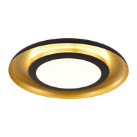 Stropné svietidlo SHIITAKE LED 45W, 3000K, 3420lm, CRI90, IP20, Casambi, čierna/zlatá