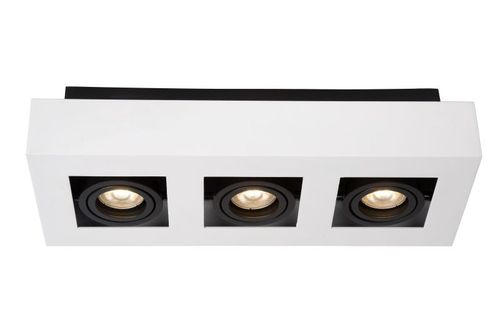 Stropné svietidlo XIRAX LED GU10, 3x5W, 2200K, 320lm, IP20, biela
