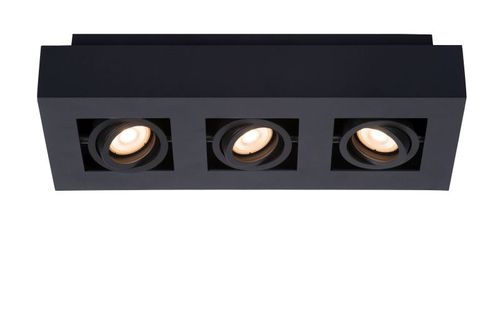 Stropné svietidlo XIRAX LED GU10, 3x5W, 2200K, 320lm, IP20, čierna 
