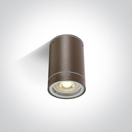 Stropné valcové svietidlo, 1xGU10, max. 35w, IP54, hnedá