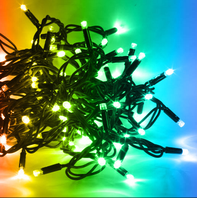 Vianočná LED reťaz 200L/230V, 10m, IP44, predĺženie, časovač, multicolor
