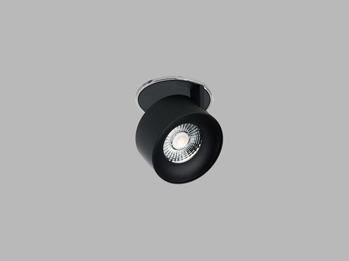 Zapustené bodové svietidlo KLIP LED, 11W, 3000K, 770lm, IP20, chrómová/čierna, DALI/PUSH