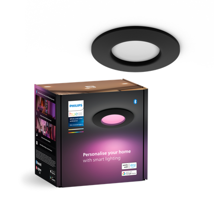 Zápustné podhľadové svietidlo Philips Hue SLIM S 8,W, 2200K-6500K+RGB, 1000lm, IP44, biela