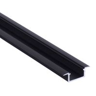 Zapustný hliníkový profil CC18 čierny, 28x9 mm, bez difuzora N16
