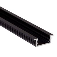 Zapustný hliníkový profil čierny CC03, 23x8 mm, bez difuzora N16