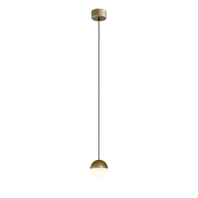 Závesná lampa CUSTO LED, 1x5W, 3000K, 370lm, zlatá/opál, 