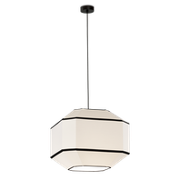Závesné svietidlo BAUHAUS LED E27, 15W, IP20, 45cm, biela/čierna