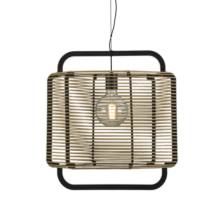Závesné svietidlo CORDA LED E27, 1x15W, IP20, š.50cm, CL.I, čierna/piesková