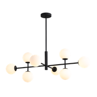 Závesné svietidlo DORIS LED G9 8x7W, IP20, čierna/opal