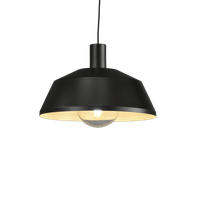 Závesné svietidlo GARY LED E27 1x15W, IP20, čierna/biela