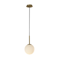 Závesné svietidlo PARMA  LED E27, IP44 15W, o 18cm, zlatá/opál