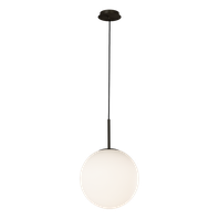 Závesné svietidlo PARMA  LED E27, IP44 15W, o 30cm,  čierna/opál