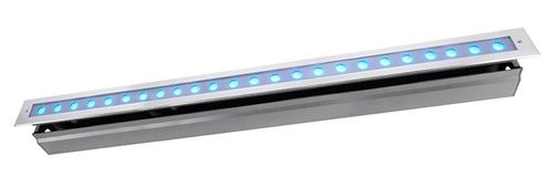 Zemné zápustné farebné LED svietidlo, 24V DC, 42.8W, 700lm, RGB, IP67, 1025x68x31mm