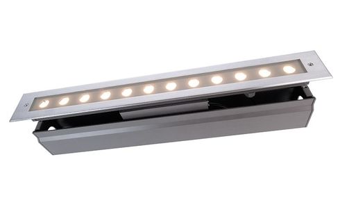 Zemné zápustné LED svietidlo, 230V, 16W, 1100lm, 3000K, IP67, 549x68x31mm, symmetric