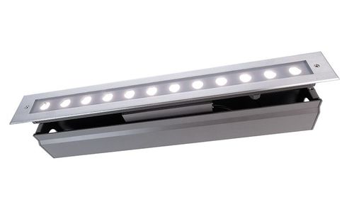 Zemné zápustné LED svietidlo, 230V, 16W, 1300lm, 6500K, IP67, 549x68x31mm, symmetric