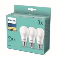 Žiarovka Philips LED E27, 13W, 1521lm, 2700K, biela, 3 ks v balení
