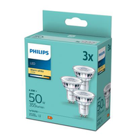 Žiarovka Philips LED GU10, 4,6W, 355lm, 2700K, 36° , 3 ks v balení