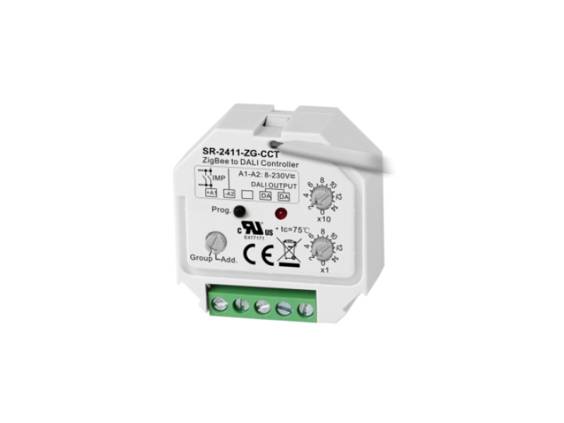 RF prevodník ZigBee na DALI DT8 signál, tunable white CCT, Napájanie z DALI zbernice 70mA | Ledco