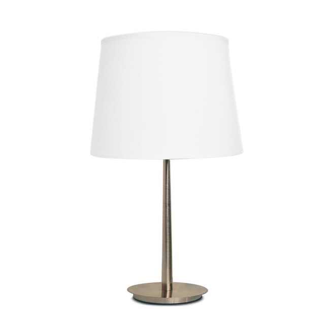 Stolová lampa MARTA E27, 15W, IP20, mosadzná/biela | ACB