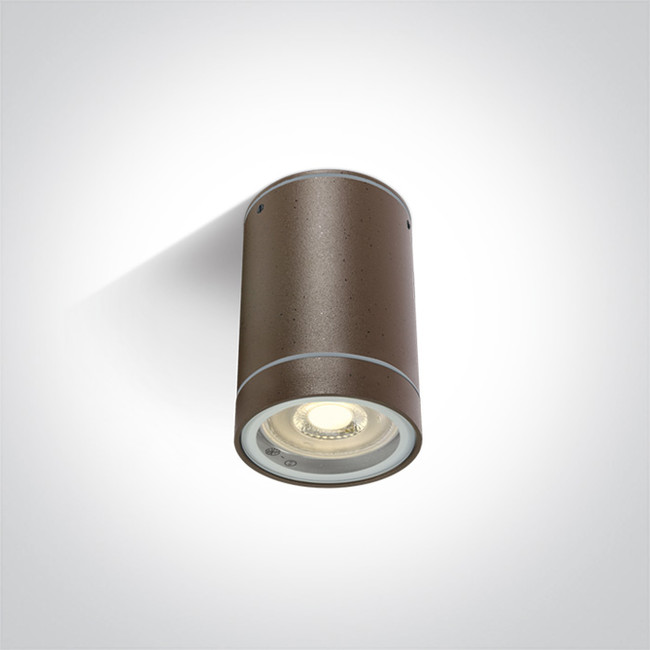 Stropné valcové svietidlo, 1xGU10, max. 35w, IP54, hnedá | 1-LIGHT