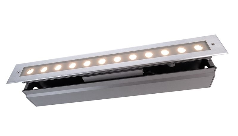 Zemné zápustné LED svietidlo, 230V, 16W, 1100lm, 3000K, IP67, 549x68x31mm, symmetric | KapegoLED