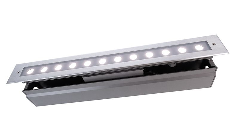 Zemné zápustné LED svietidlo, 230V, 16W, 1300lm, 6500K, IP67, 549x68x31mm, symmetric | KapegoLED